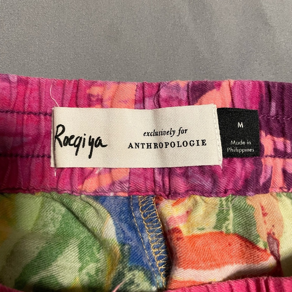 Anthropologie X Roeqiya Fris Flower Bloom Pajama Pant Size Medium - Picture 7 of 8